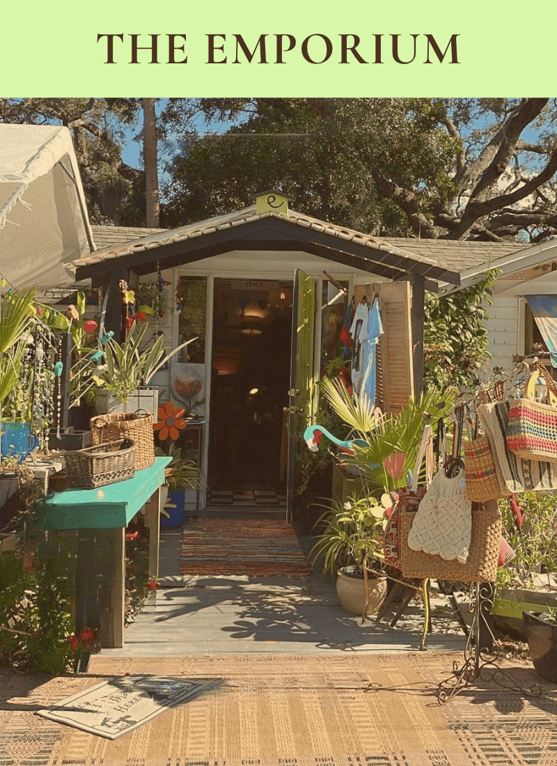 Entrance of a boho hippie shop in Largo, FL.